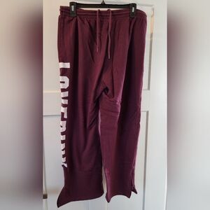 PINK burgundy sweat pants